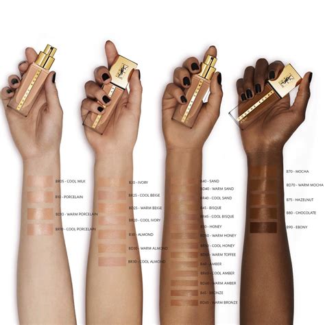 ysl - touche éclat le teint liquid foundation|ysl touche eclat colour chart.